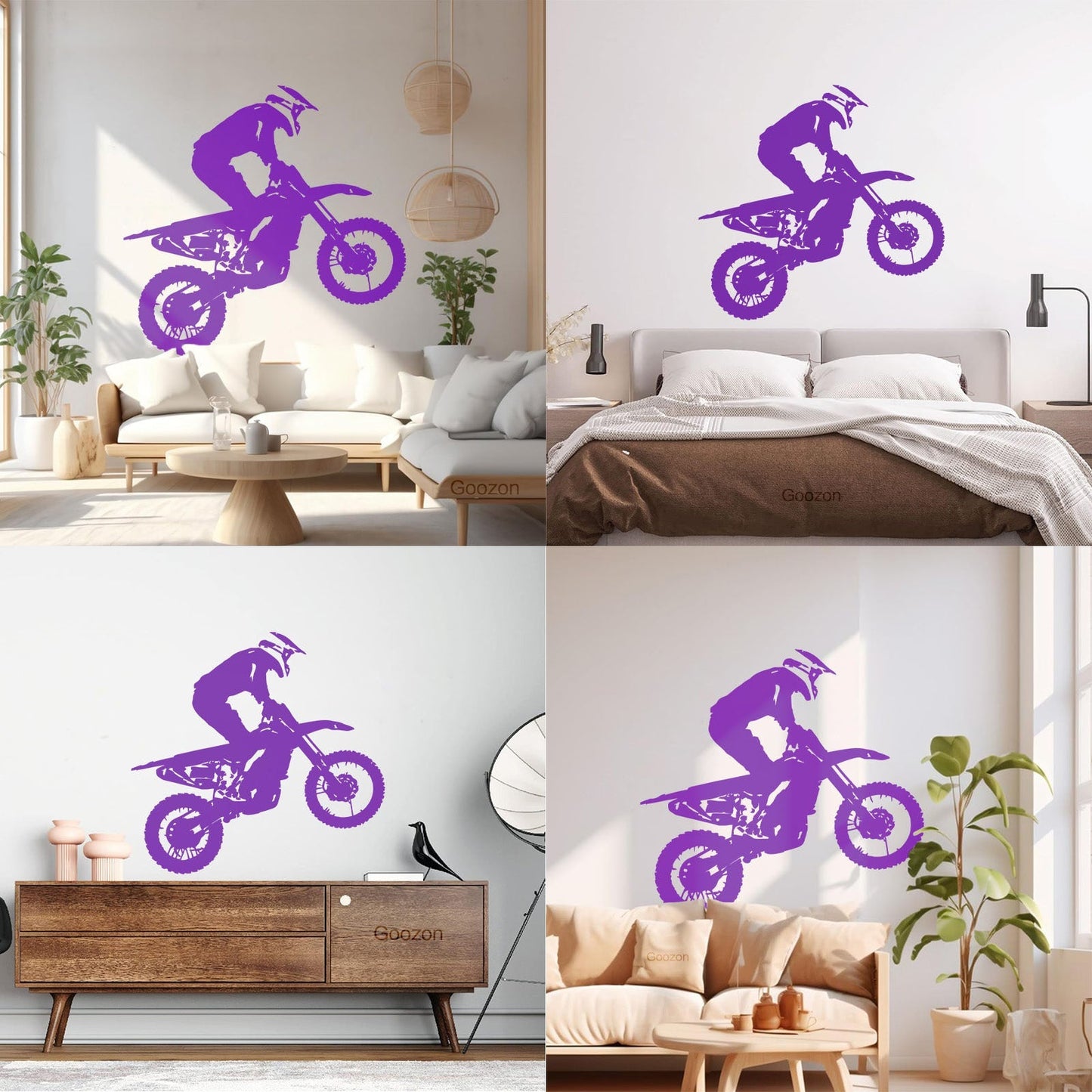 Motocross Speed Extreme Moto Biker Motorcycle Vinyl Wall Stickers Multi Color Selection