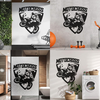 Engraving Decals Motocross Sport Extreme Motorcycle Biker Art Mural Painting