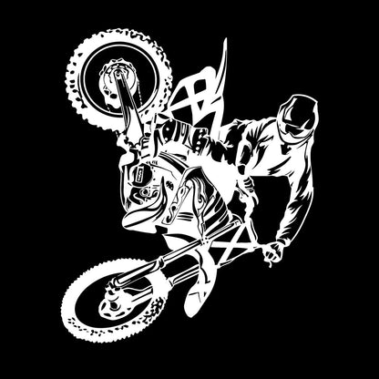 Mural And Wall Vinyl Decal Motorcycle Bike Biker Motocross Extreme Sports Multiple Size Options