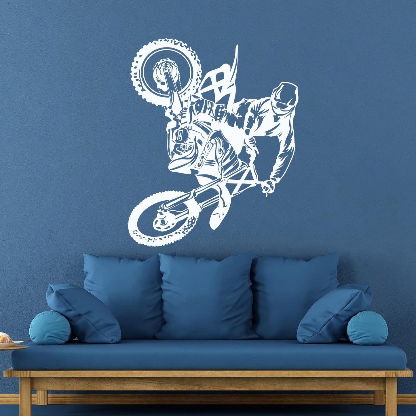Mural And Wall Vinyl Decal Motorcycle Bike Biker Motocross Extreme Sports Multiple Size Options
