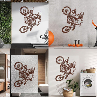 Mural And Wall Vinyl Decal Motorcycle Bike Biker Motocross Extreme Sports Multiple Size Options