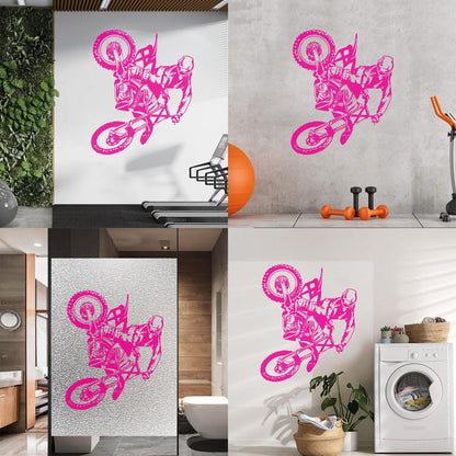 Mural And Wall Vinyl Decal Motorcycle Bike Biker Motocross Extreme Sports Multiple Size Options
