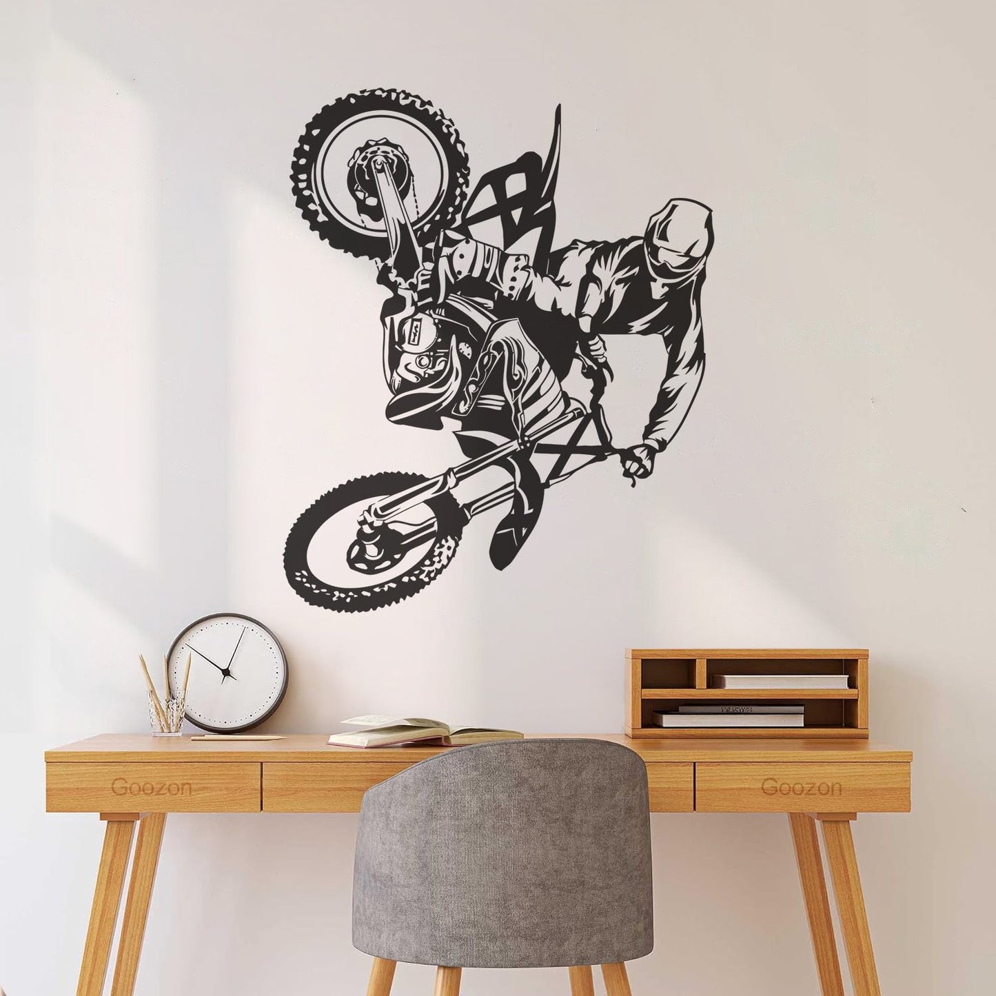 Mural And Wall Vinyl Decal Motorcycle Bike Biker Motocross Extreme Sports Multiple Size Options