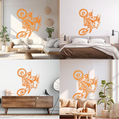 Mural And Wall Vinyl Decal Motorcycle Bike Biker Motocross Extreme Sports Multiple Size Options