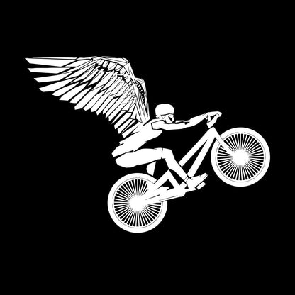 Wall Stickers Paster Paper Motorcycle Bike Flying Biker With Wings Waterproof