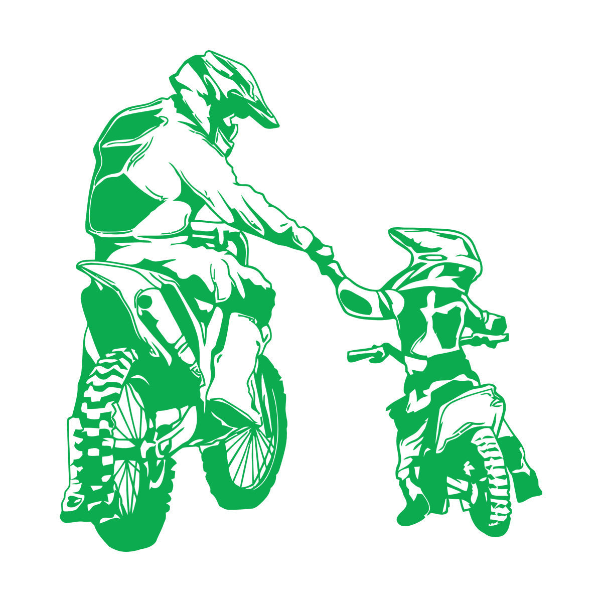 Wall Vinyl Sticker Decor Motorcycle Family Father And Son Biker Bike Sport It Won'T Fall Off