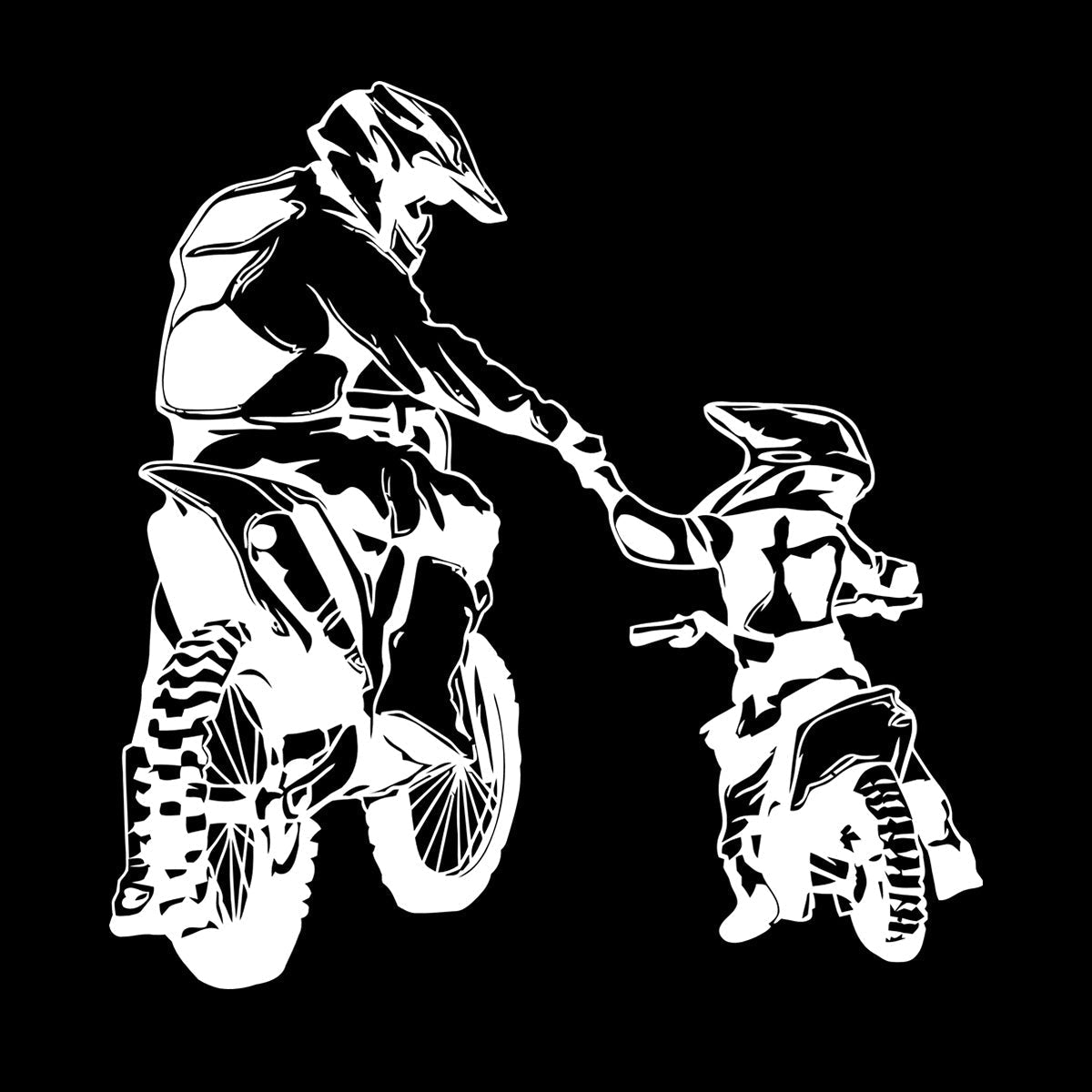 Wall Vinyl Sticker Decor Motorcycle Family Father And Son Biker Bike Sport It Won'T Fall Off