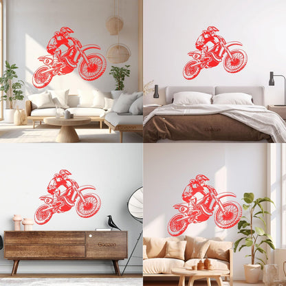 Motorcycle Race Extreme Sports Bike Biker Fine Carving Stickers Personalized Customization