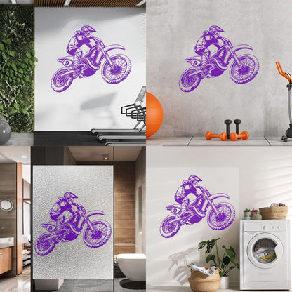 Motorcycle Race Extreme Sports Bike Biker Fine Carving Stickers Personalized Customization