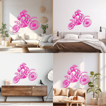 Motorcycle Race Extreme Sports Bike Biker Fine Carving Stickers Personalized Customization