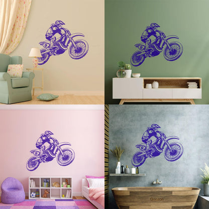 Motorcycle Race Extreme Sports Bike Biker Fine Carving Stickers Personalized Customization
