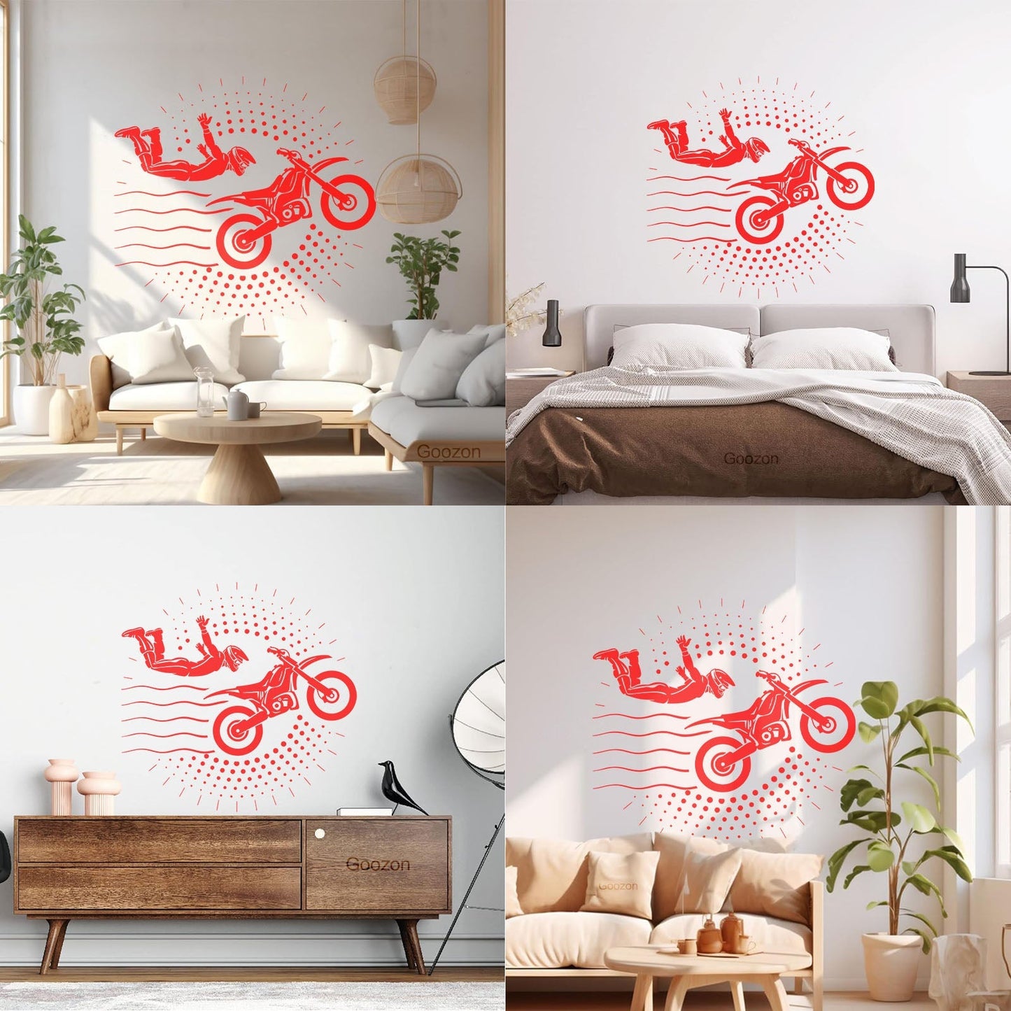 Fine Carving Decals Motorcyclist Stuntman Motorcycle Motorcycling Art Decoration