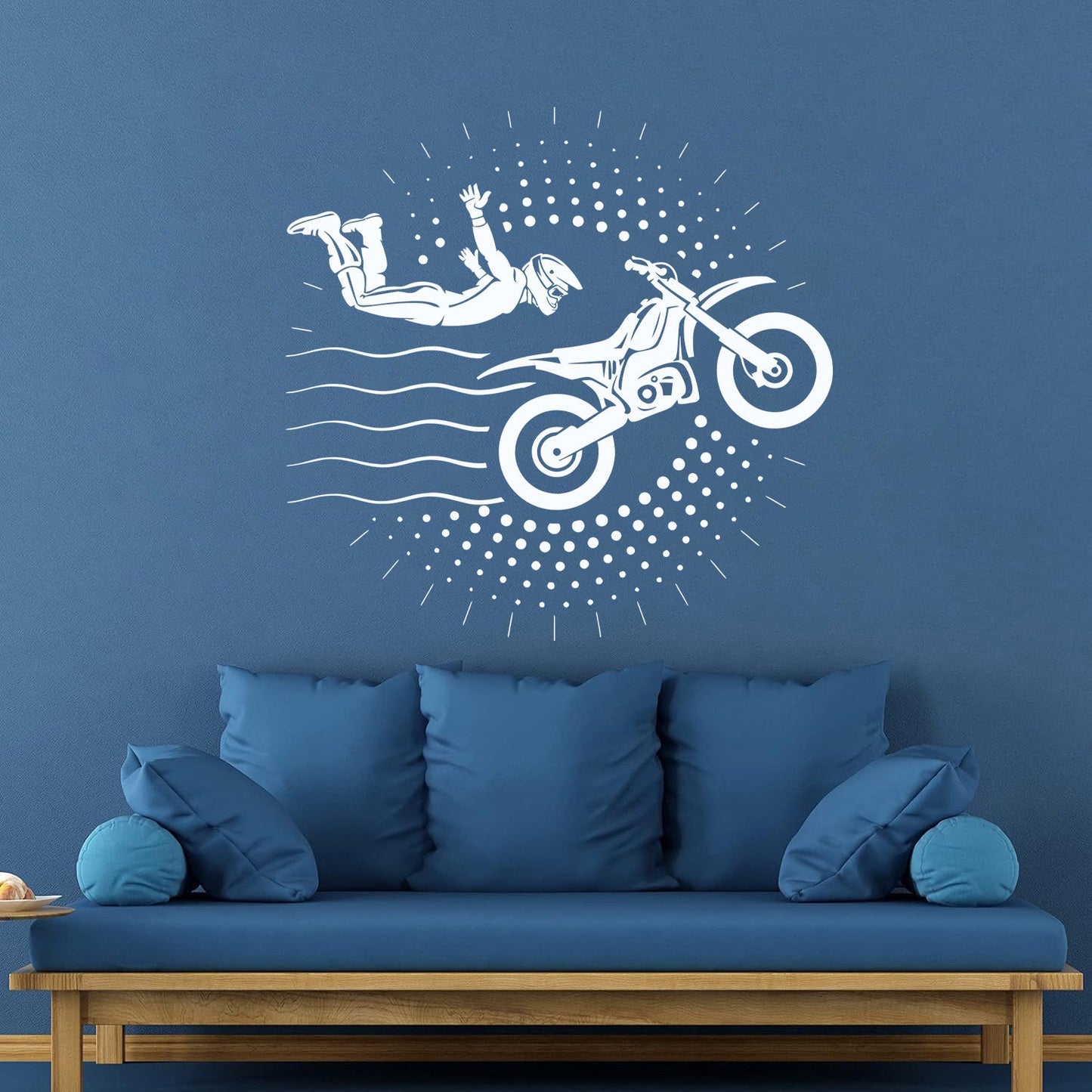 Fine Carving Decals Motorcyclist Stuntman Motorcycle Motorcycling Art Decoration