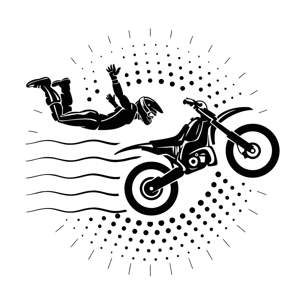 Fine Carving Decals Motorcyclist Stuntman Motorcycle Motorcycling Art Decoration