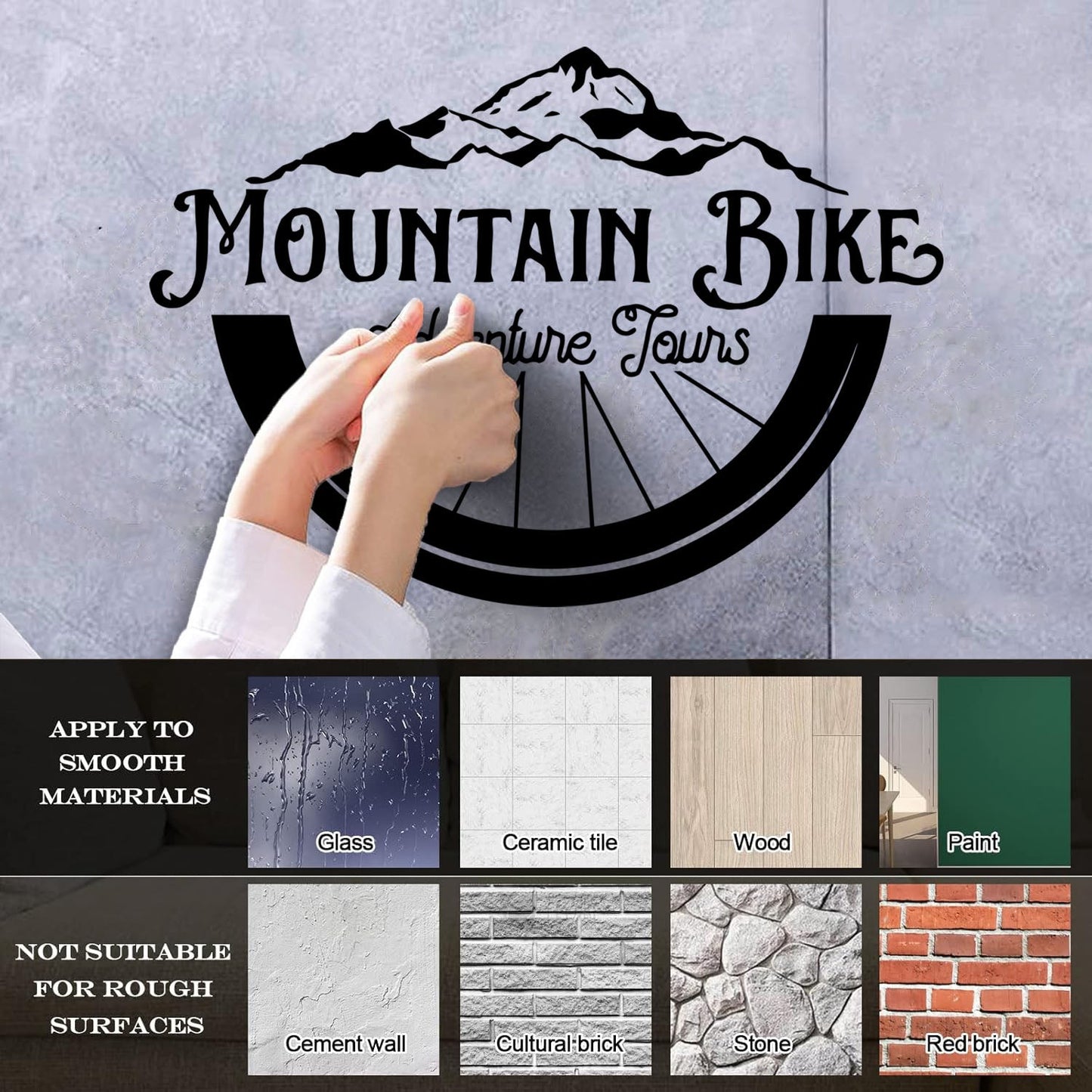 Engraving Stickers Mountain Bike Adventure Tours Bicycle Wheel Car Body Decoration