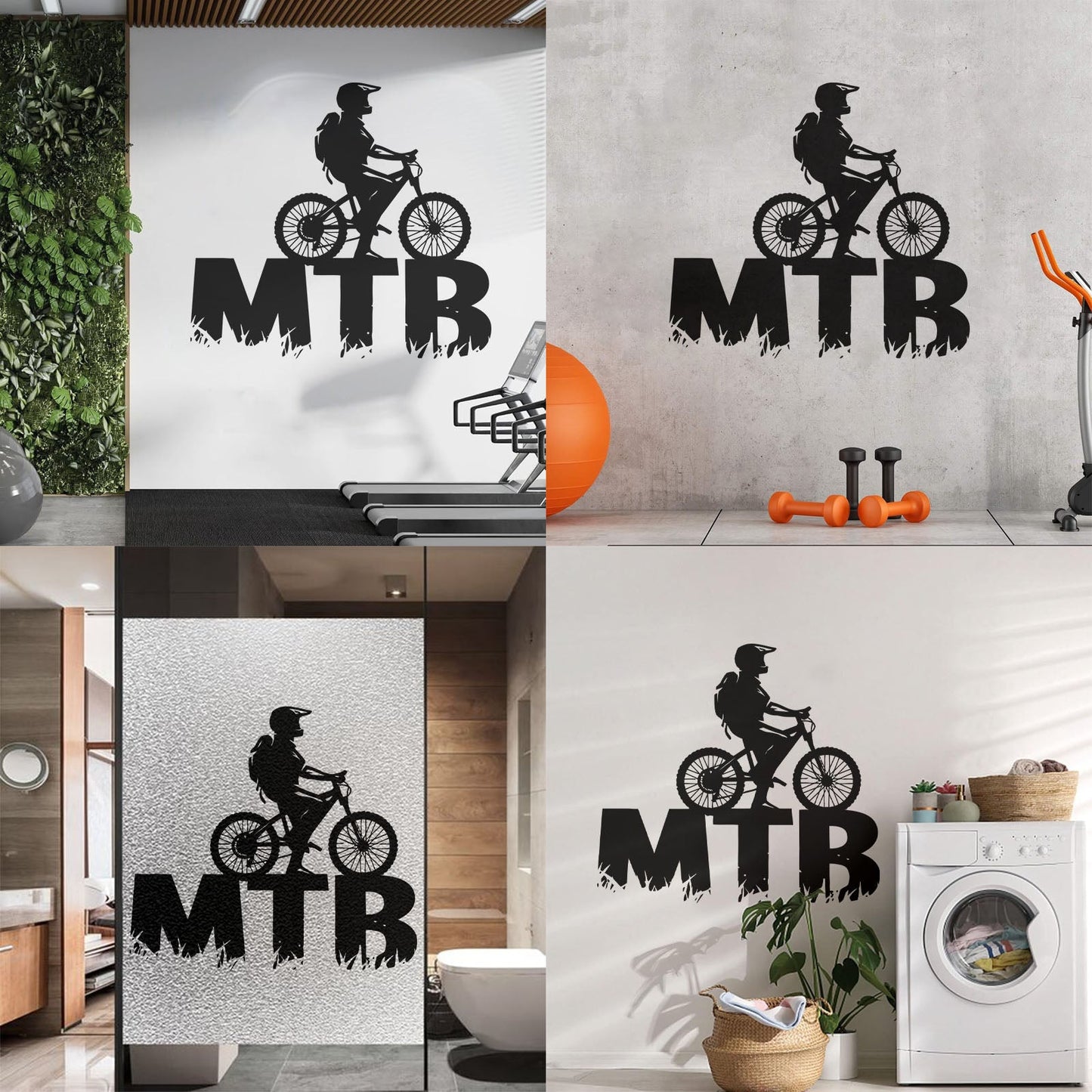 Lettering Decals Mountain Bike Bicycle Cycle Extreme Sport Window Decals
