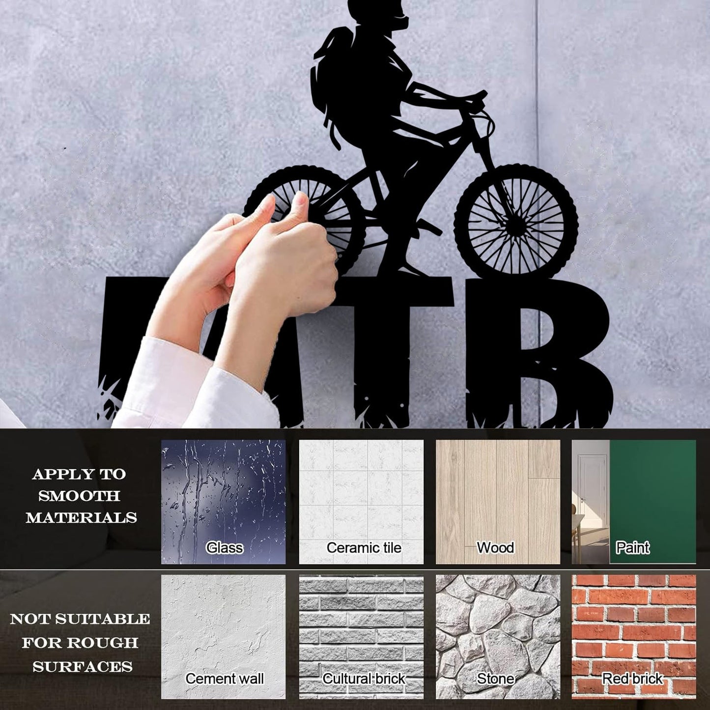 Lettering Decals Mountain Bike Bicycle Cycle Extreme Sport Window Decals