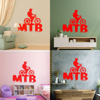 Lettering Decals Mountain Bike Bicycle Cycle Extreme Sport Window Decals