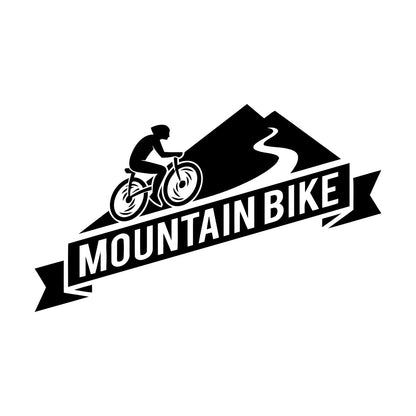 Mountain Bike Extreme Sport Bicycle Bike Racers Wall Decals Pvc Glass Stickers