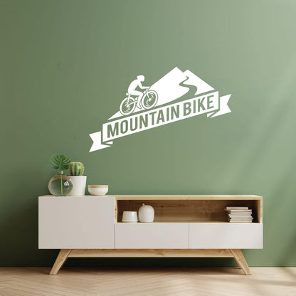 Mountain Bike Extreme Sport Bicycle Bike Racers Wall Decals Pvc Glass Stickers