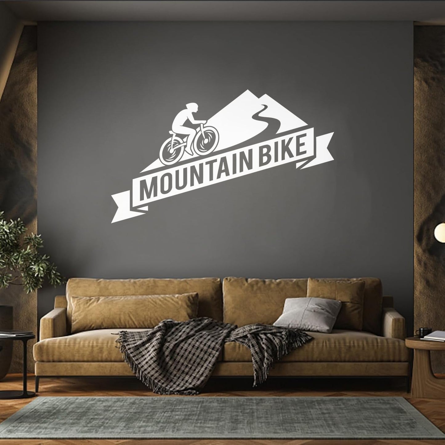 Mountain Bike Extreme Sport Bicycle Bike Racers Wall Decals Pvc Glass Stickers