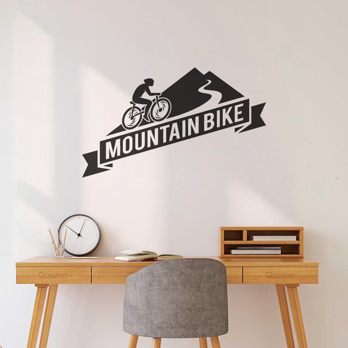Mountain Bike Extreme Sport Bicycle Bike Racers Wall Decals Pvc Glass Stickers