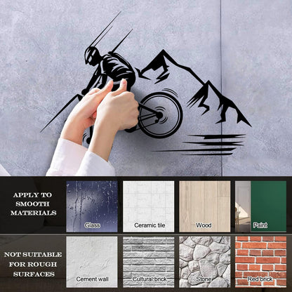 Lettering Stickers Mountain Bike Extreme Sport Bike Racer Store Decoration