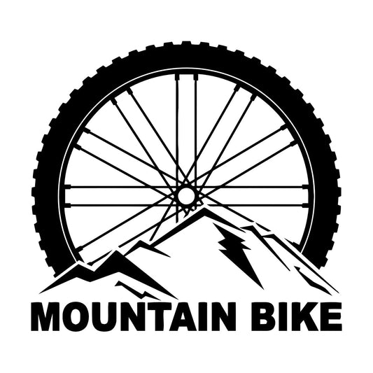 Vinyl Wall Stickers Mountain Bike Extreme Sports Bicycle Wheel Removable Without Leaving Glue
