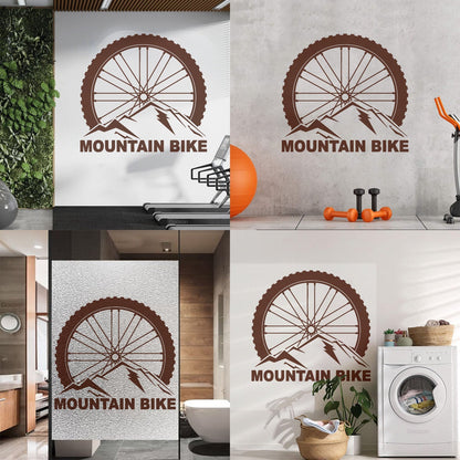 Vinyl Wall Stickers Mountain Bike Extreme Sports Bicycle Wheel Removable Without Leaving Glue