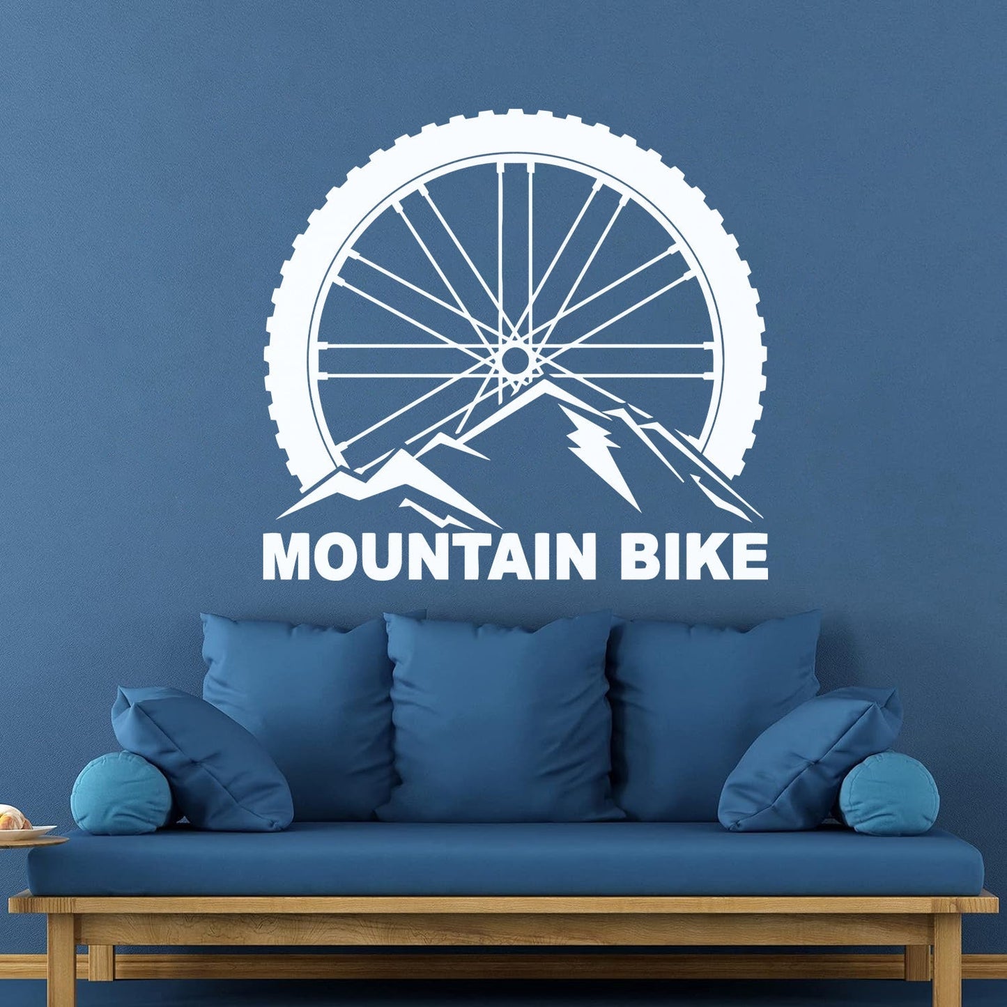 Vinyl Wall Stickers Mountain Bike Extreme Sports Bicycle Wheel Removable Without Leaving Glue