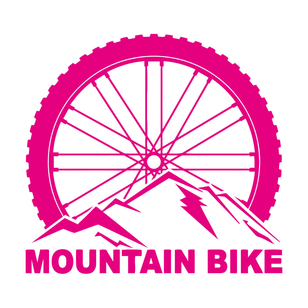 Vinyl Wall Stickers Mountain Bike Extreme Sports Bicycle Wheel Removable Without Leaving Glue