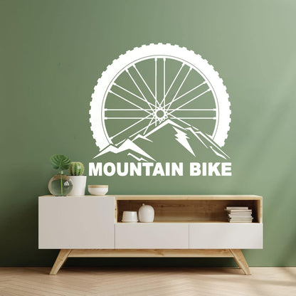 Vinyl Wall Stickers Mountain Bike Extreme Sports Bicycle Wheel Removable Without Leaving Glue