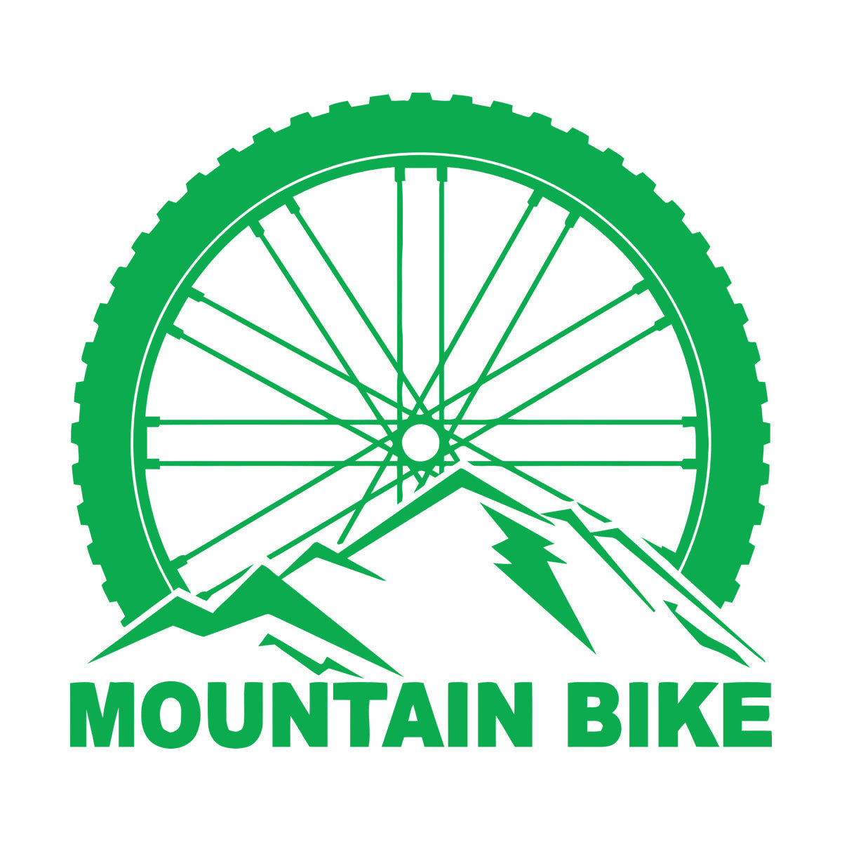 Vinyl Wall Stickers Mountain Bike Extreme Sports Bicycle Wheel Removable Without Leaving Glue