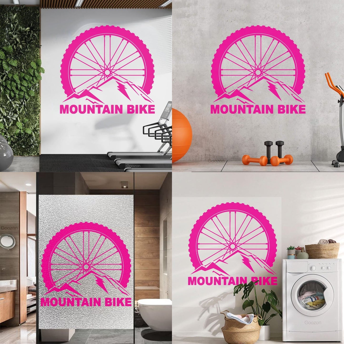 Vinyl Wall Stickers Mountain Bike Extreme Sports Bicycle Wheel Removable Without Leaving Glue