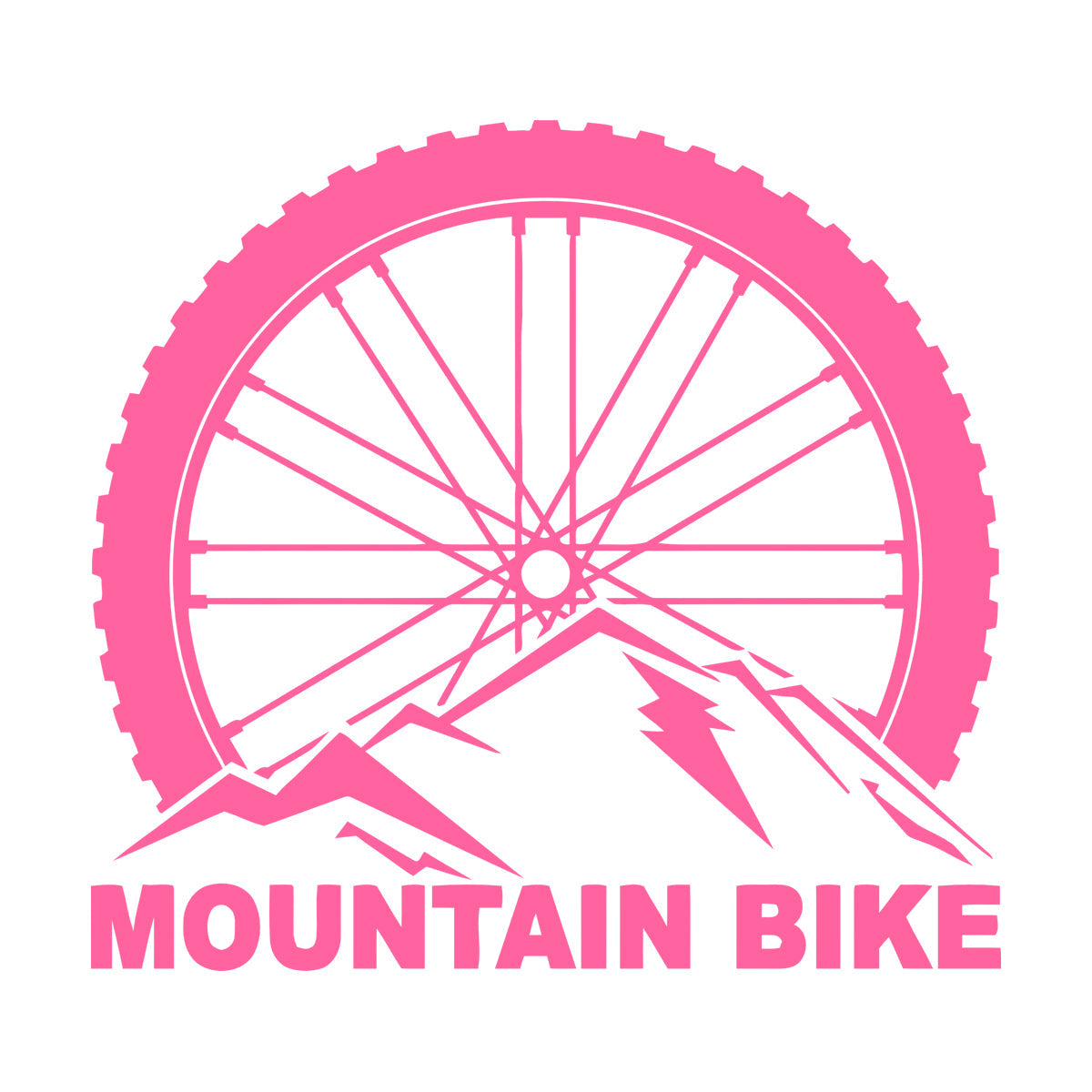Vinyl Wall Stickers Mountain Bike Extreme Sports Bicycle Wheel Removable Without Leaving Glue