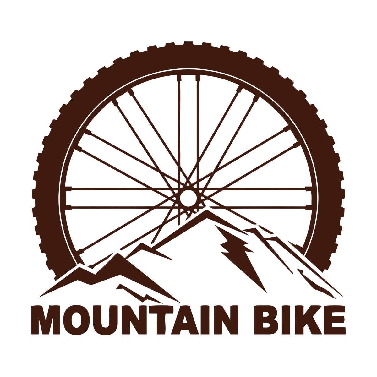 Vinyl Wall Stickers Mountain Bike Extreme Sports Bicycle Wheel Removable Without Leaving Glue