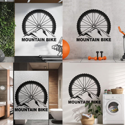 Vinyl Wall Stickers Mountain Bike Extreme Sports Bicycle Wheel Removable Without Leaving Glue