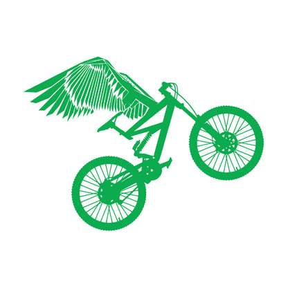Mountain Bike With Wings Motocross Sport Wall Decals Self Adhesive