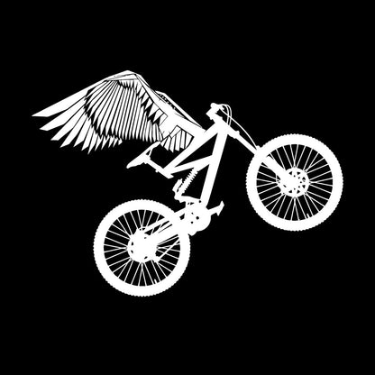 Mountain Bike With Wings Motocross Sport Wall Decals Self Adhesive