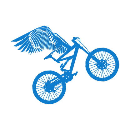 Mountain Bike With Wings Motocross Sport Wall Decals Self Adhesive
