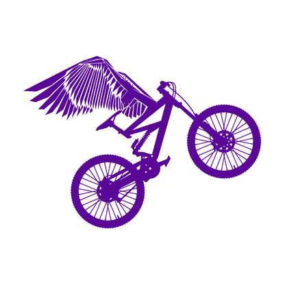 Mountain Bike With Wings Motocross Sport Wall Decals Self Adhesive
