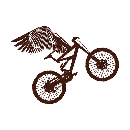 Mountain Bike With Wings Motocross Sport Wall Decals Self Adhesive