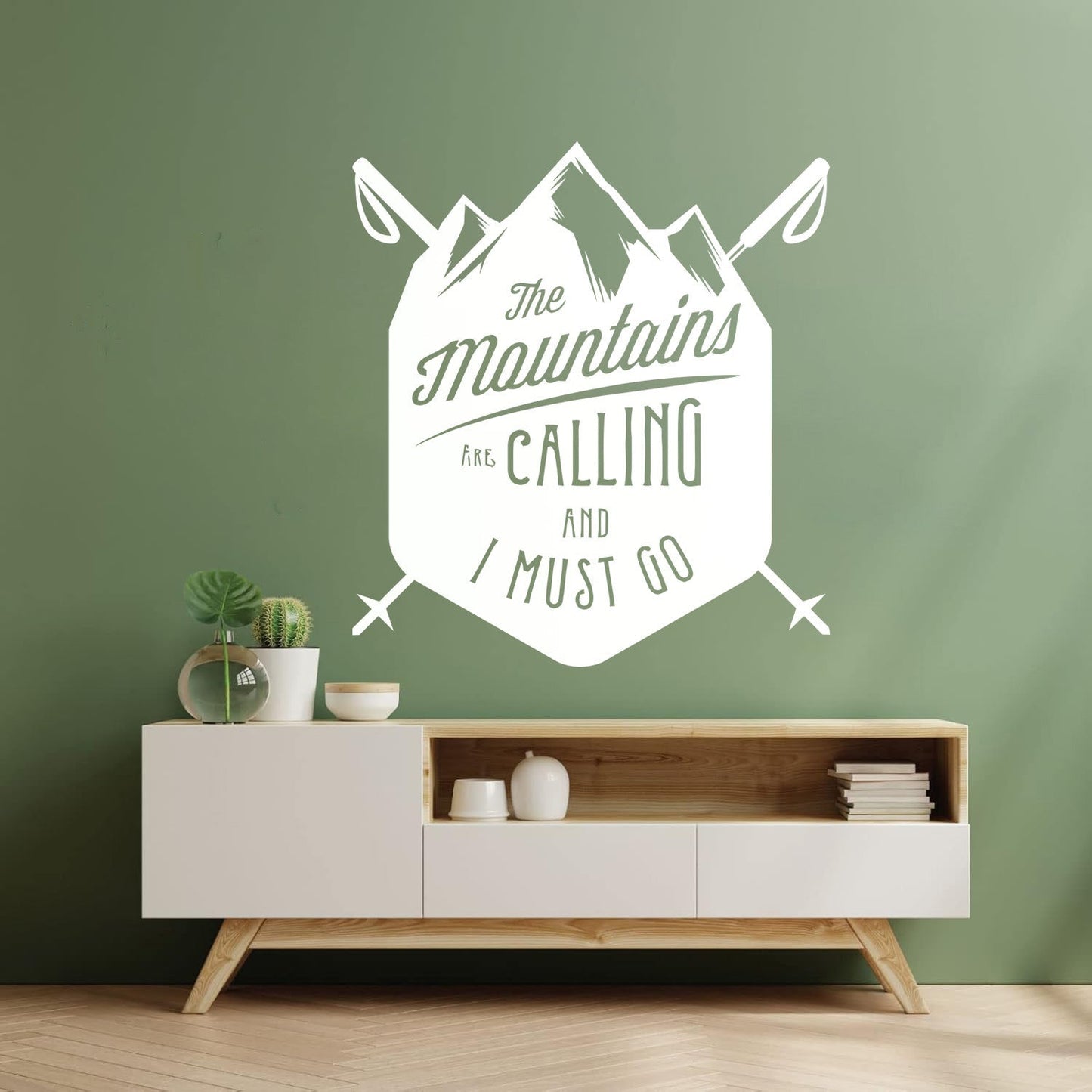 Vinyl Wall Decals Mountains Are Calling Must Go Skiing Extreme Sports Do Not Damage The Wall Surface