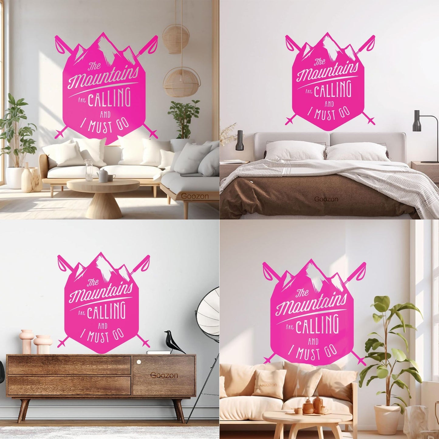 Vinyl Wall Decals Mountains Are Calling Must Go Skiing Extreme Sports Do Not Damage The Wall Surface