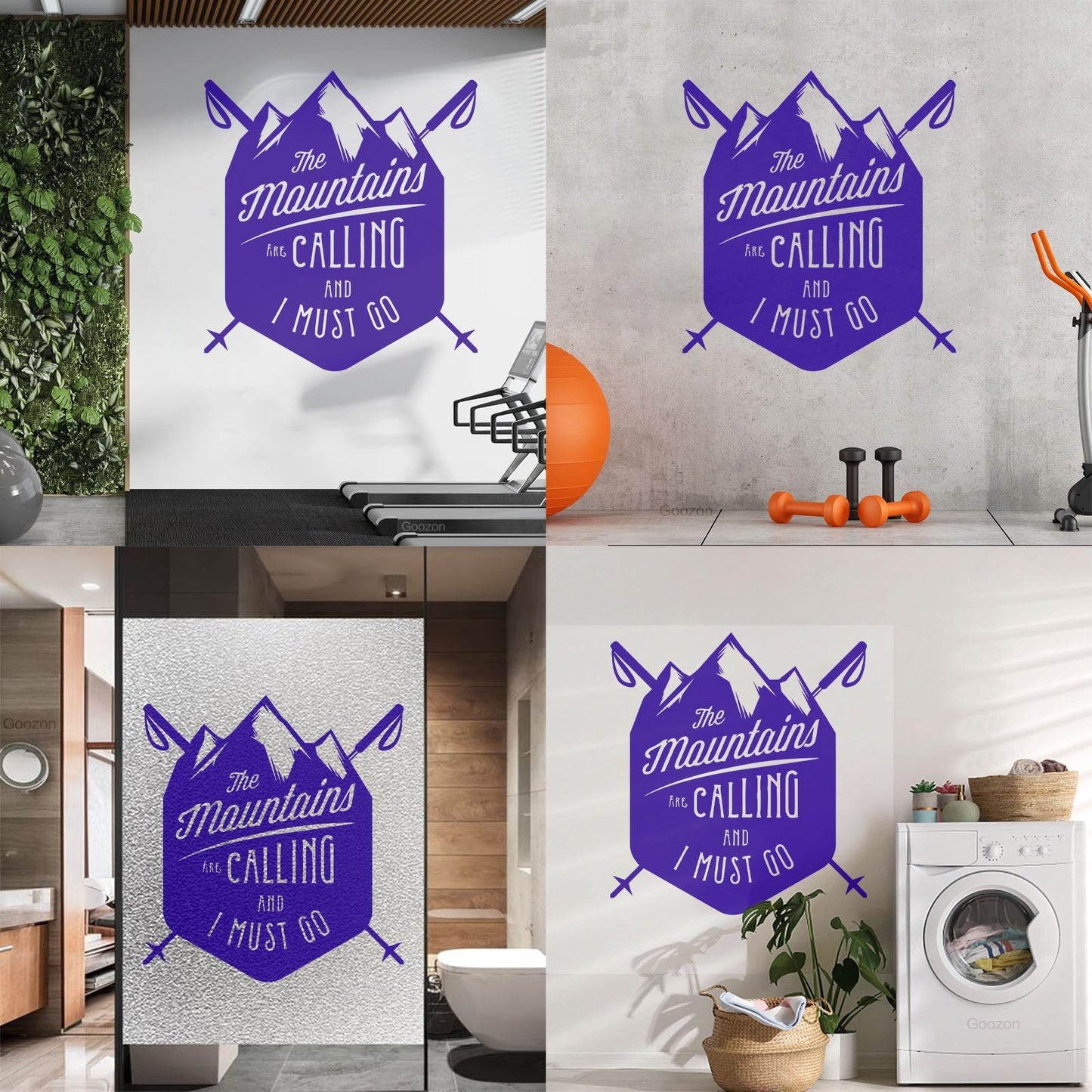 Vinyl Wall Decals Mountains Are Calling Must Go Skiing Extreme Sports Do Not Damage The Wall Surface