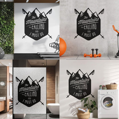 Vinyl Wall Decals Mountains Are Calling Must Go Skiing Extreme Sports Do Not Damage The Wall Surface
