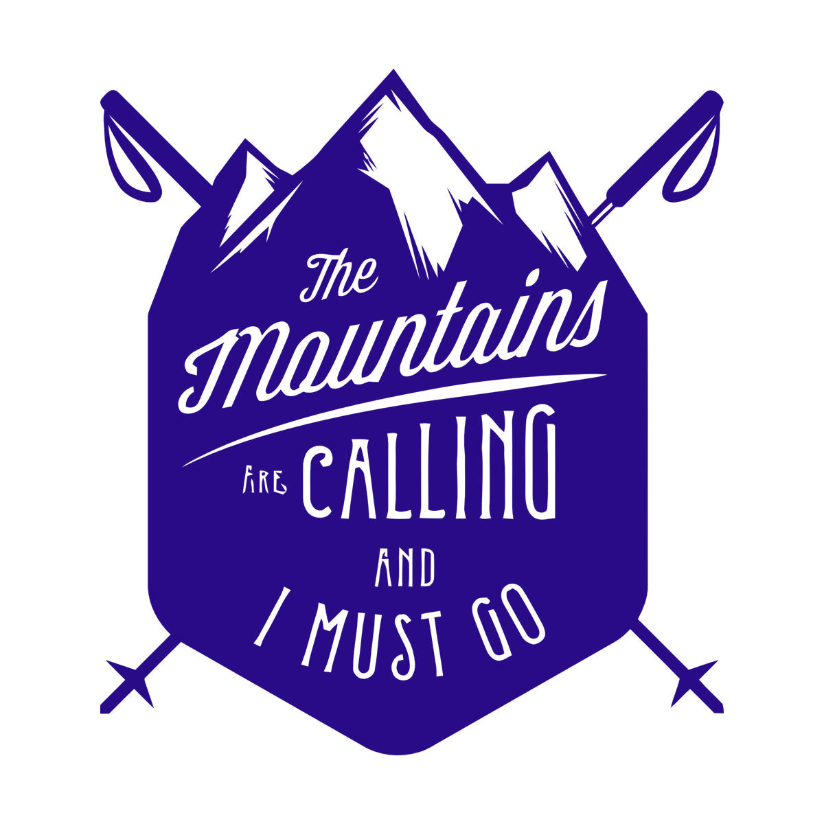 Vinyl Wall Decals Mountains Are Calling Must Go Skiing Extreme Sports Do Not Damage The Wall Surface