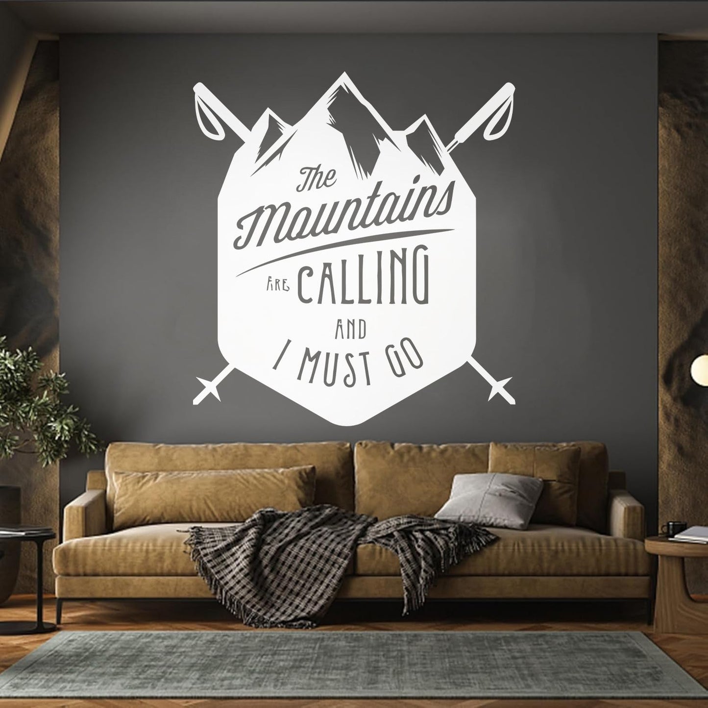 Vinyl Wall Decals Mountains Are Calling Must Go Skiing Extreme Sports Do Not Damage The Wall Surface