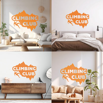 Mural And Wall Vinyl Decal Mounting Climbing Club Extreme Sport Equipped With Transfer Film Kit