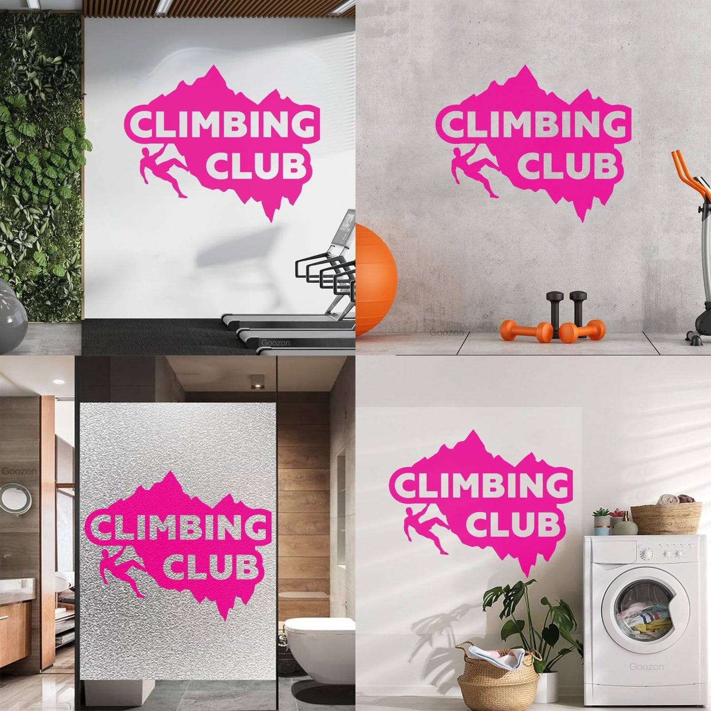 Mural And Wall Vinyl Decal Mounting Climbing Club Extreme Sport Equipped With Transfer Film Kit